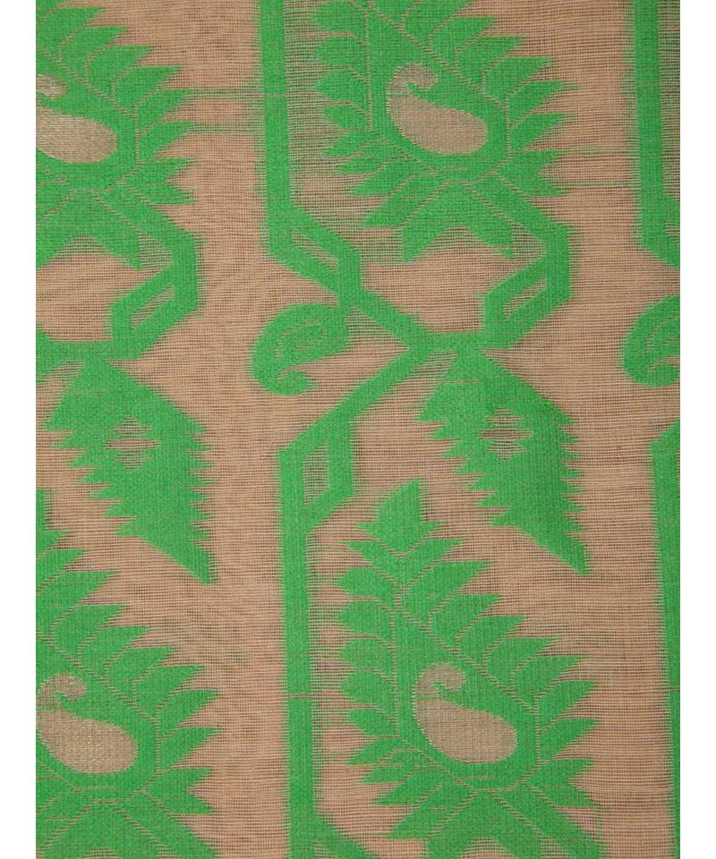 Pinkloom Women'S Beige Hand Woven Jamdani-Sarees Without Blouse