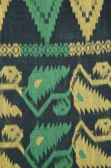 PinkLoom Women's green hand woven jamdani-sarees Without Blouse