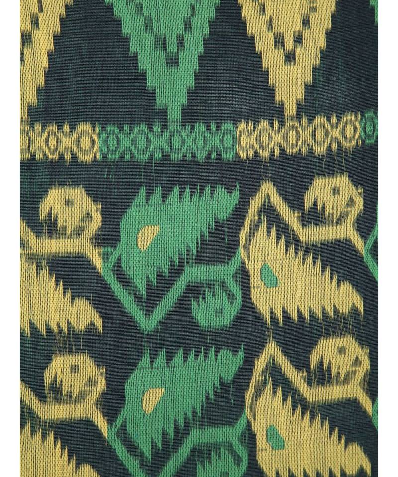 PinkLoom Women's green hand woven jamdani-sarees Without Blouse