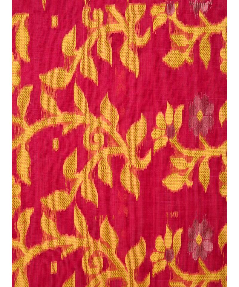 Pinkloom Women'S Red Hand Woven Jamdani-Sarees Without Blouse