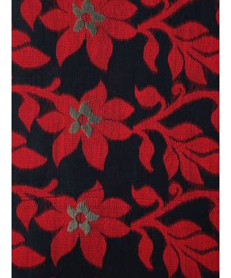 Pinkloom Women'S Black Hand Woven Jamdani-Sarees Without Blouse 4