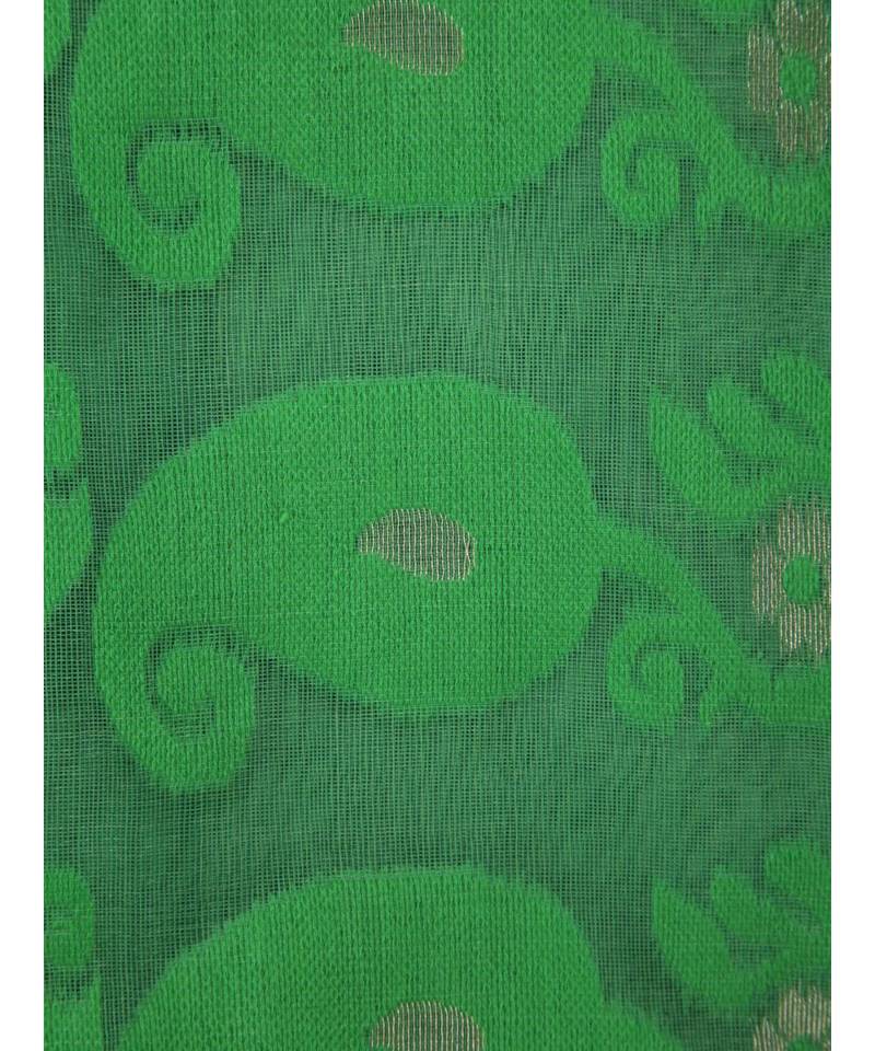 Pinkloom Women'S Green Hand Woven Jamdani-Sarees Without Blouse