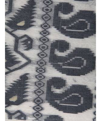 Pinkloom Women'S White Hand Woven Jamdani-Sarees Without Blouse 4