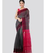 Pinkloom Women'S Grey Hand Woven Jamdani-Sarees Without Blouse