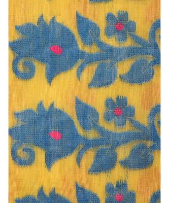 Pinkloom Women'S Yellow Hand Woven Jamdani-Sarees Without Blouse 4