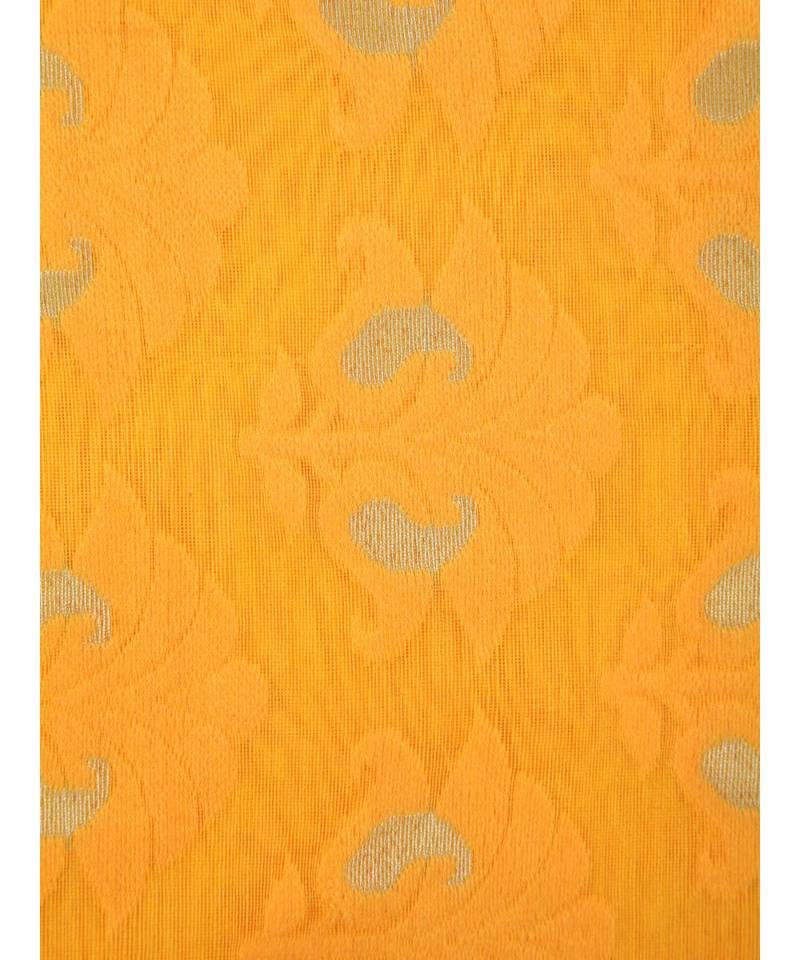 Pinkloom Women'S Yellow Hand Woven Jamdani-Sarees Without Blouse