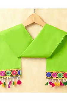 Banjara India Kutchi Emboidered Green Girls Chaniya Choli with Dupatta (CC-POP) - Pink
