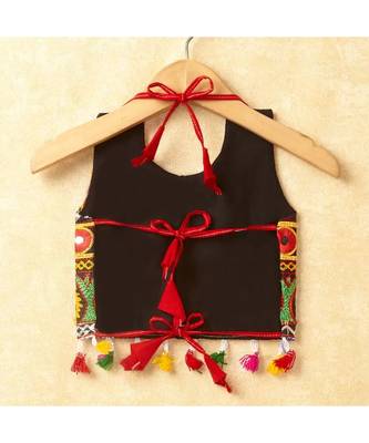 Banjara India Kutchi Emboidered Pink Girls Chaniya Choli with Dupatta (CC-DROP) - RED 2