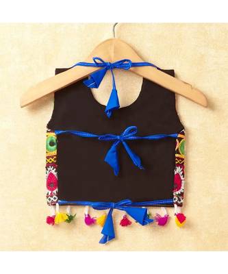 Banjara India Kutchi Emboidered Pink Girls Chaniya Choli with Dupatta (CC-DROP) - BLUE 2