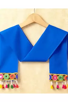 Banjara India Kutchi Emboidered Black Girls Chaniya Choli with Dupatta (CC-DROP) - GREEN