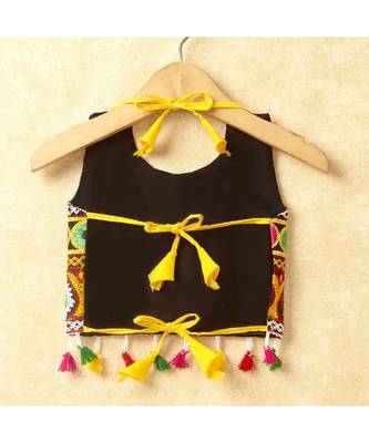 Banjara India Kutchi Emboidered White Girls Chaniya Choli with Dupatta (CC-DROP) - YELLOW 2