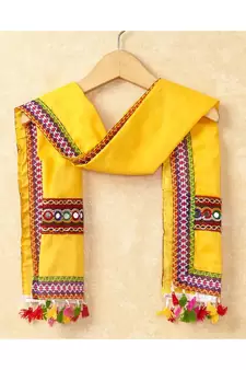 Banjara India Kutchi Emboidered Red Girls Chaniya Choli with Dupatta (CC-WAVE) - Red
