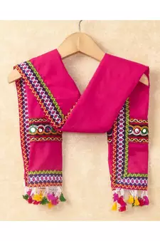 Banjara India Kutchi Emboidered Blue Girls Chaniya Choli with Dupatta (CC-WAVE) - Blue