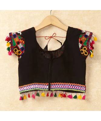 Banjara India Kutchi Emboidered Black Girls Chaniya Choli with Dupatta (CC-RING) - Black 6