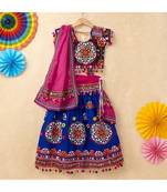 Banjara India Kutchi Emboidered Blue Girls Chaniya Choli with Dupatta (CC-RING) - Blue