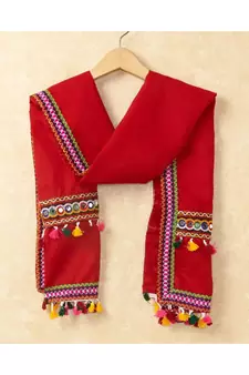 Banjara India Kutchi Emboidered Yellow Girls Chaniya Choli with Dupatta (CC-RING) - YELLOW