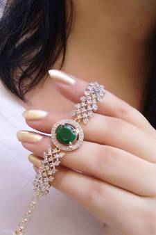 Green diamond bracelets