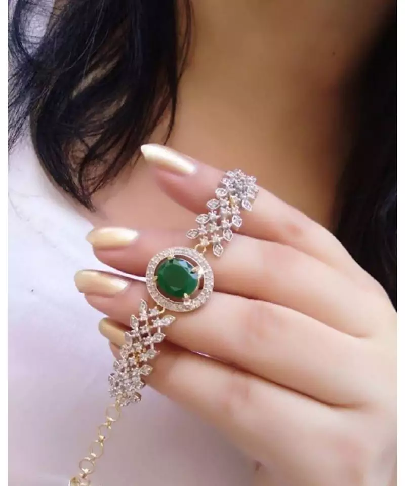 Green diamond bracelets