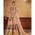 Peach plain art silk semi stitched lehenga