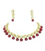 Red Kundan Choker Neckalce Jewellery set