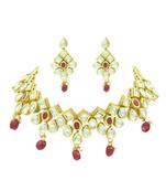 Red Kundan Choker Neckalce Jewellery set
