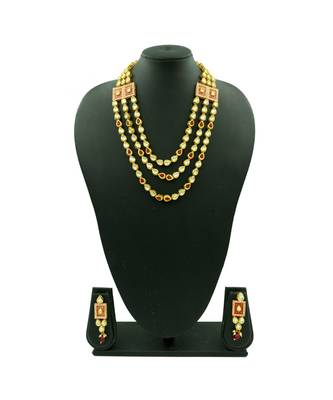 Red Kundan Choker Neckalce Jewellery set 1