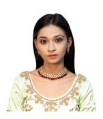 Maroon Kundan Choker Neckalce Jewellery set