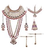 Maroon Kundan Bridal Jewellery Neckalce set