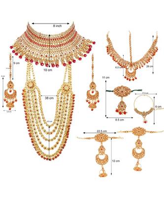 Red Kundan Bridal Jewellery Neckalce set 2
