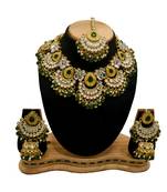 Green Kundan Gold Plated Choker Necklace set