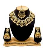White Kundan Gold Plated Choker Necklace set