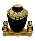 White Kundan Gold Plated Choker Necklace set