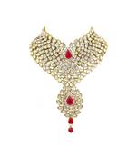red Kundan Gold Plated Choker Necklace set