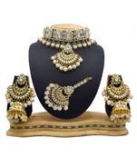 White Kundan Gold Plated Choker Necklace set