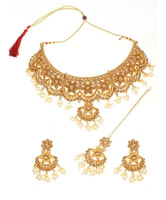 LCT Kundan Gold Plated Choker Necklace set 2
