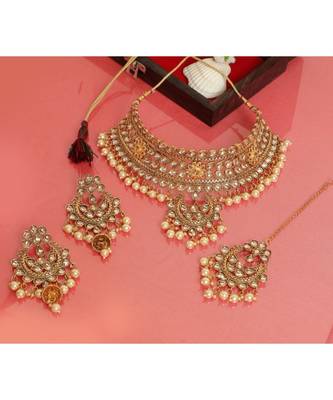 LCT Kundan Gold Plated Choker Necklace set 1