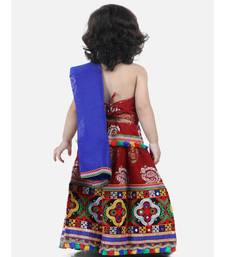 maroon Cotton printed  chaniya choli & dupatta