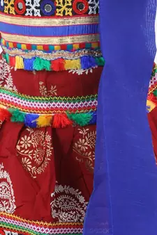 maroon Cotton printed  chaniya choli & dupatta
