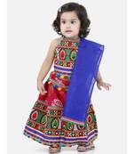 Pink Cotton printed  chaniya choli & dupatta