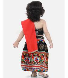 black Cotton printed  chaniya choli & dupatta