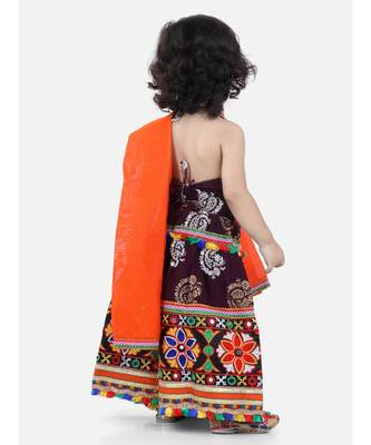 red Cotton printed  chaniya choli & dupatta 2