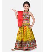 yellow Cotton printed  chaniya choli