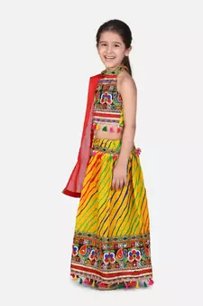 yellow Cotton printed  chaniya choli