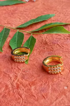 Gold earrings