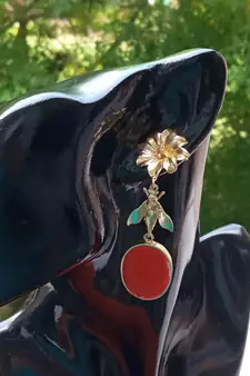 Gold earrings