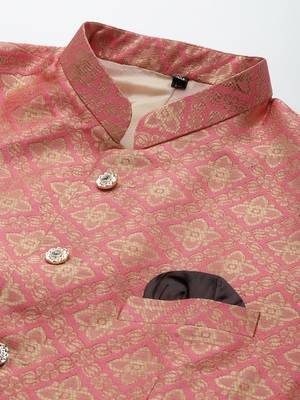 pink Polyester  printed stitched blazers 2
