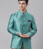 green Polyester  printed stitched blazers