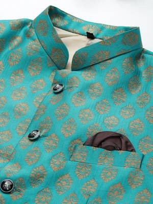 green Polyester  printed stitched blazers 2