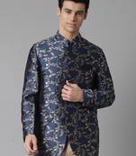 blue Polyester  printed stitched blazers