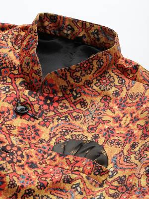 Golden Polyester  printed stitched  blazer 2
